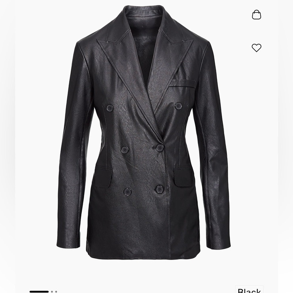 COMMANDO NWT faux leather double breasted blaze